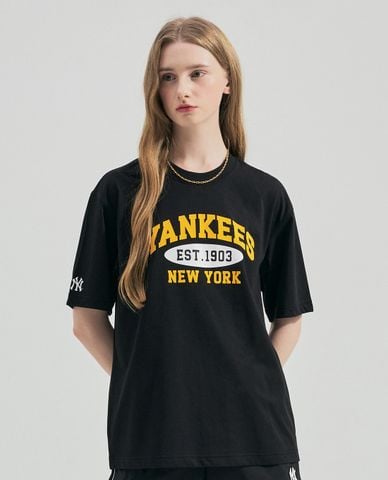  MLB - Áo thun unisex cổ tròn tay ngắn Summer Varsity Functional 