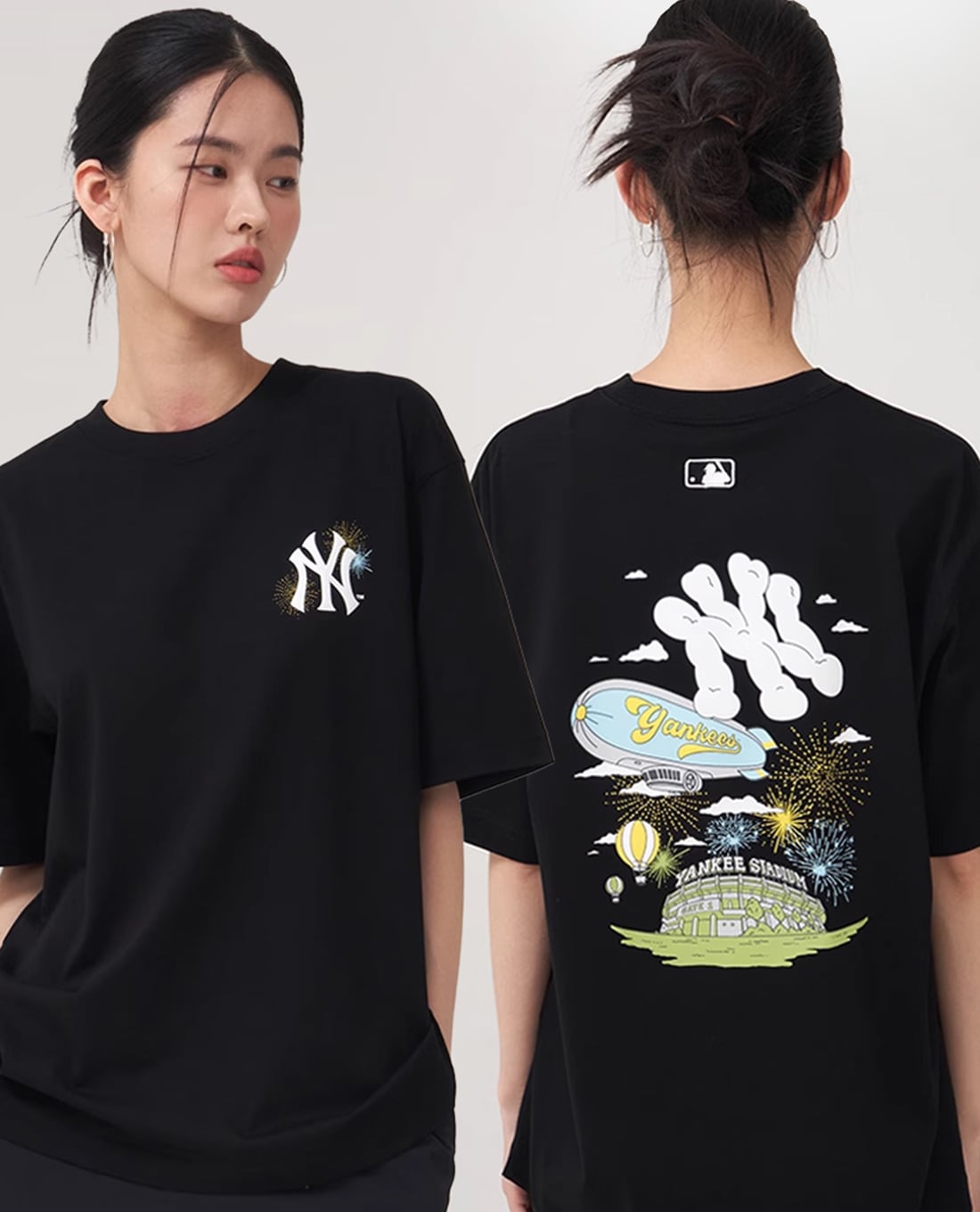 MLB - Áo thun unisex cổ tròn tay ngắn Summer Graphics
