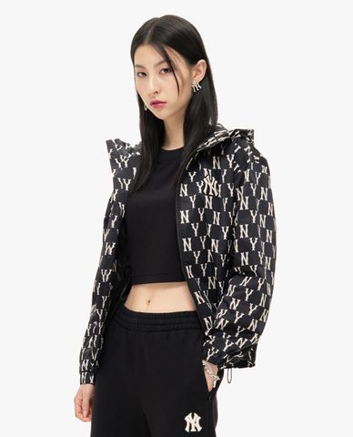  MLB - Áo khoác kiểu phối mũ trùm Monogram All Over 