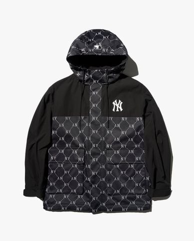  MLB - Áo khoác unisex phối mũ tay dài DIA Monogram Jaccquard 