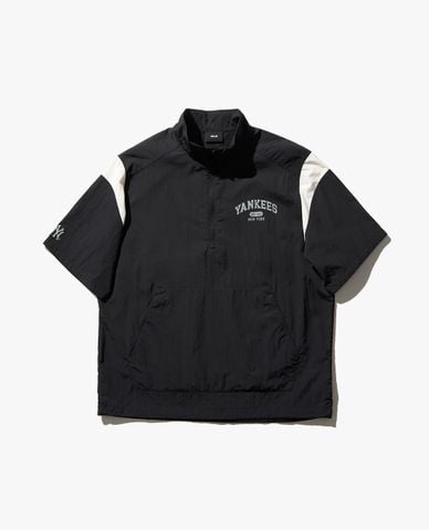  MLB - Áo khoác thể thao unisex tay ngắn Sporty Varsity Shoulder Color 