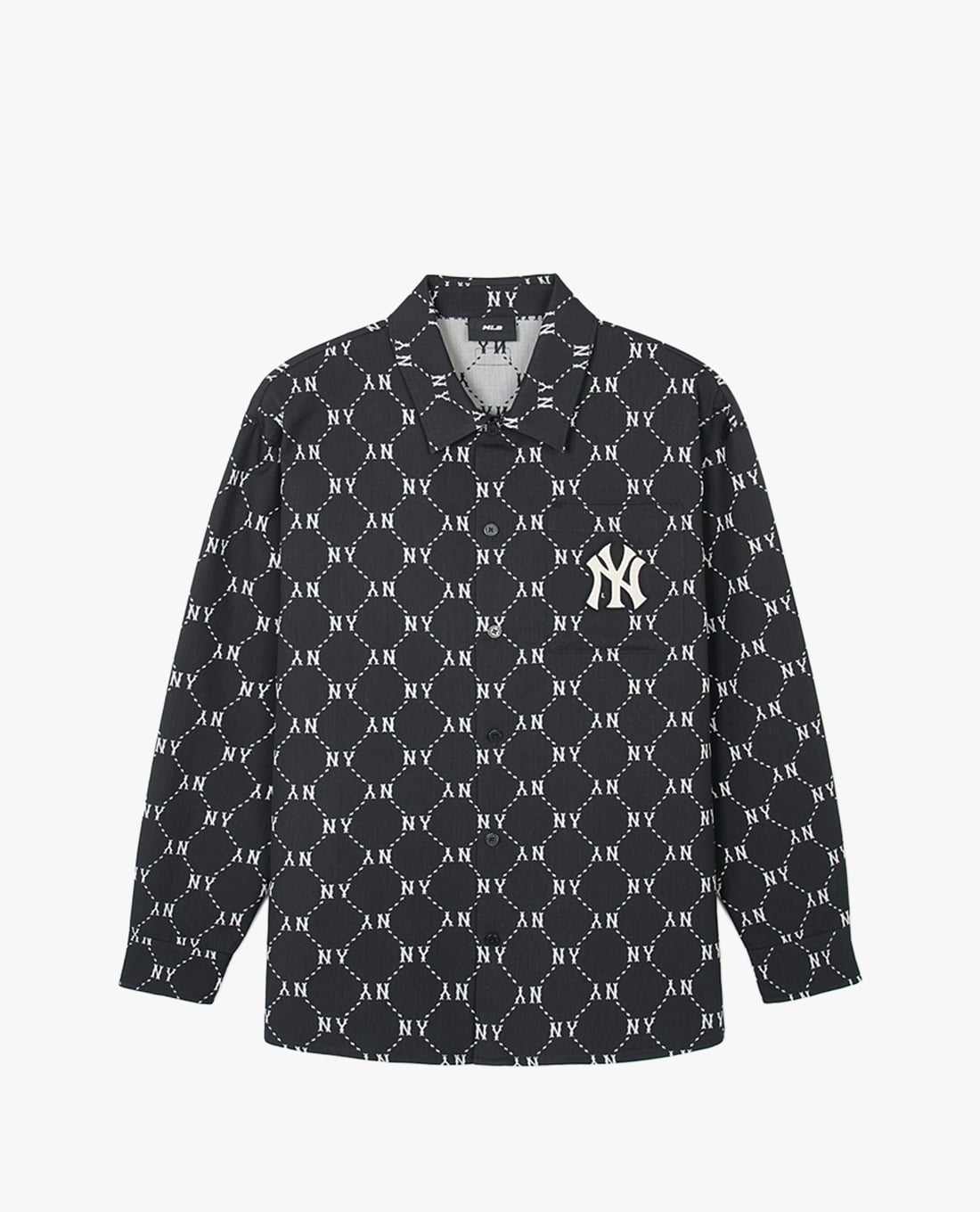 MLB - Áo sơ mi unisex cổ bẻ tay dài Diamond Monogram Jacquard Cotton