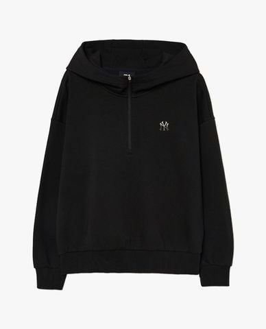  MLB - Áo hoodie nữ phối zip Basic Athleisure Small Logo 