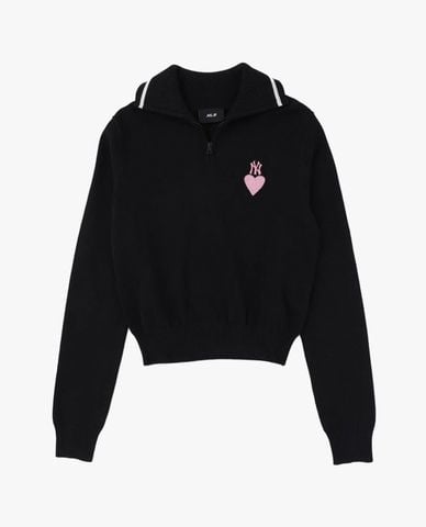  MLB - Áo sweatshirt nữ cổ bẻ tay dài Heart 