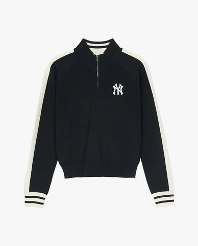  MLB - Áo sweatshirt nữ cổ bẻ tay dài Varsity Pullover 
