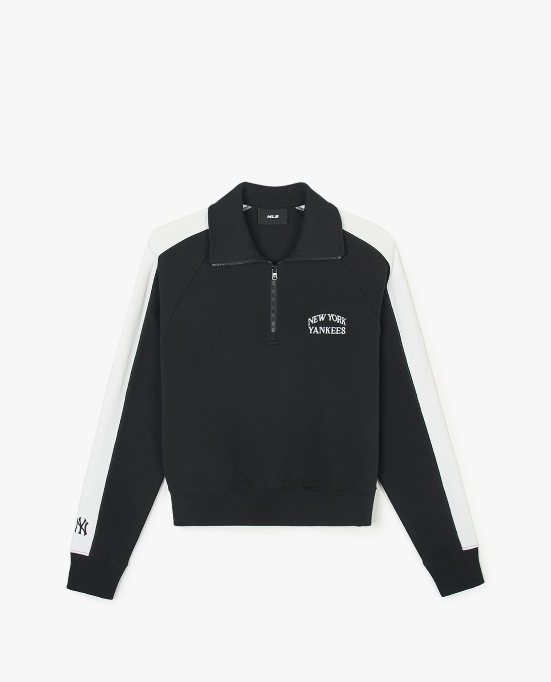 MLB - Áo sweatshirt nữ cổ bẻ tay dài Sportive Varsity Crop Half Zip Up