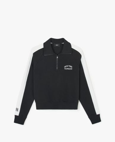  MLB - Áo sweatshirt nữ cổ bẻ tay dài Sportive Varsity Crop Half Zip Up 