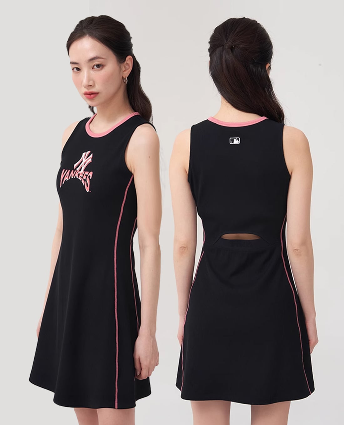 MLB - Đầm sát nách mini cổ tròn Athleisure