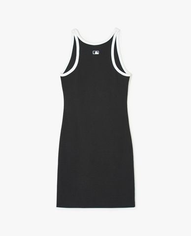 MLB - Đầm sát nách nữ cổ tròn mini Basic Small Logo Ribbed Ringer 