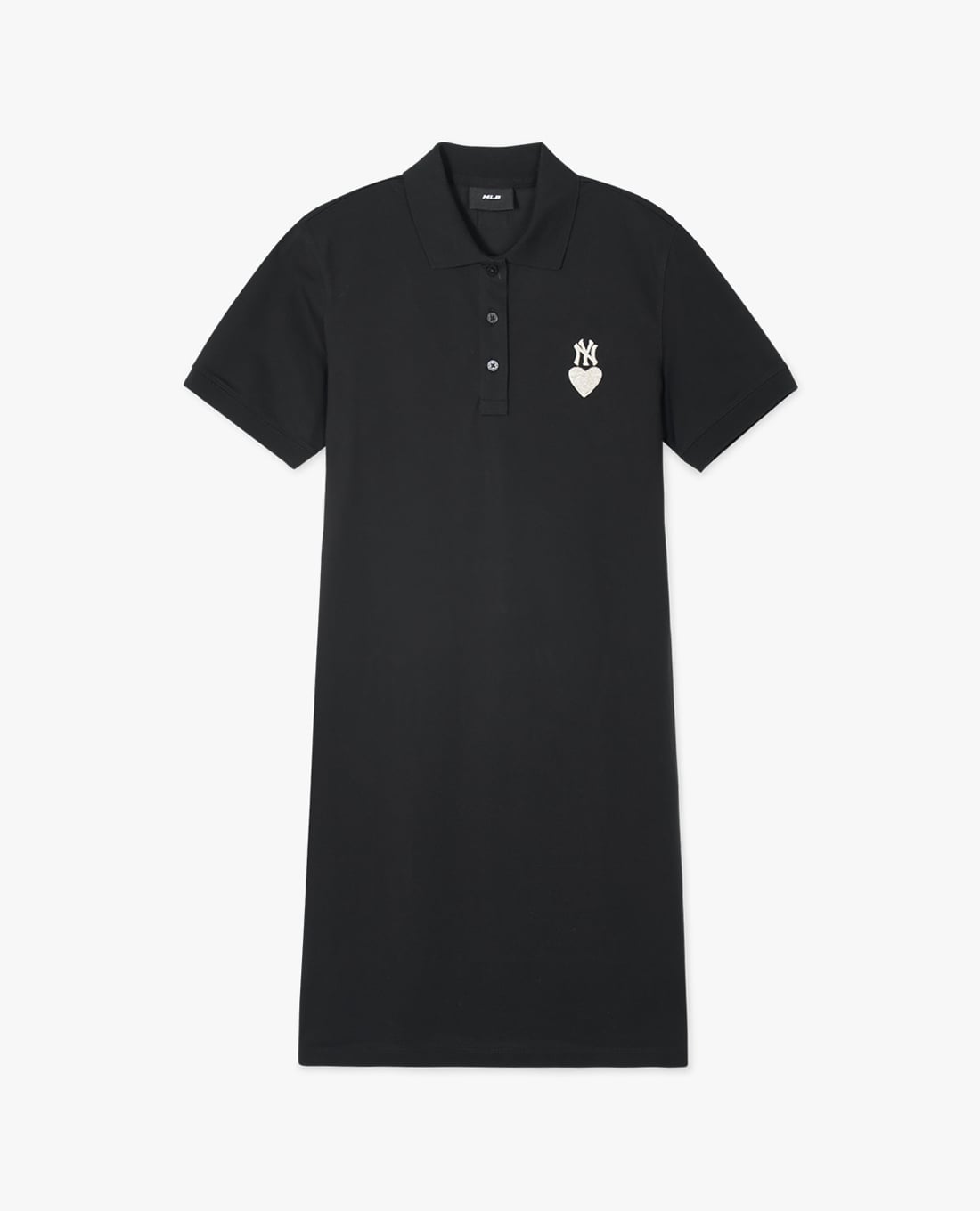 MLB - Đầm polo nữ cổ bẻ tay ngắn mini Heart Piqué