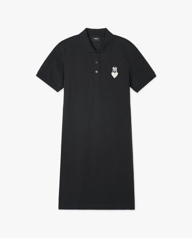  MLB - Đầm polo nữ cổ bẻ tay ngắn mini Heart Piqué 