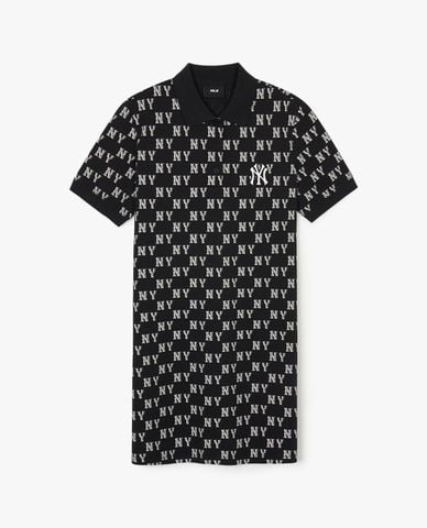  MLB - Đầm polo nữ cổ bẻ tay ngắn mini Mono Monogram Piqué 