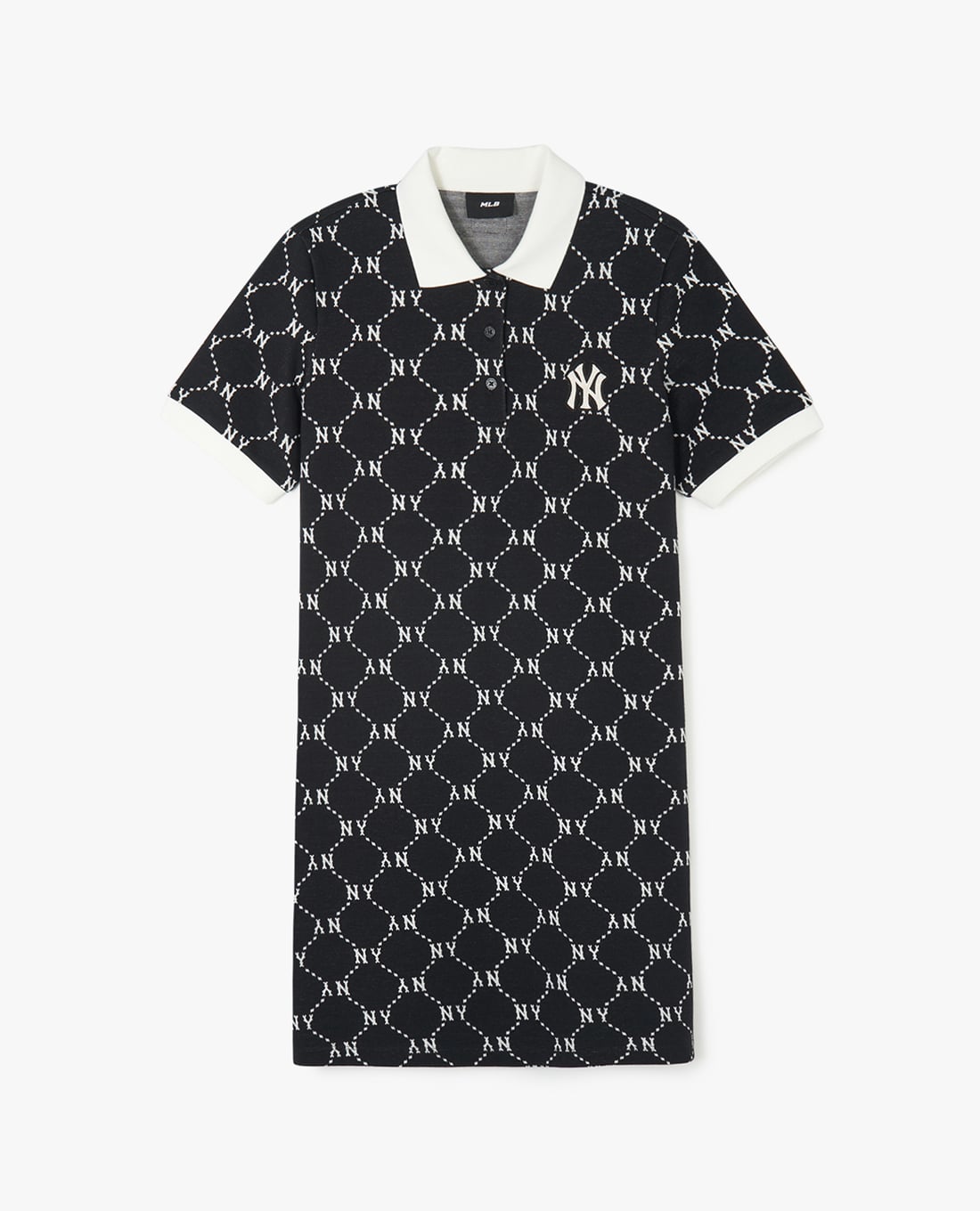 MLB - Đầm polo nữ cổ bẻ tay ngắn mini Diamond Monogram Jacquard Piqué