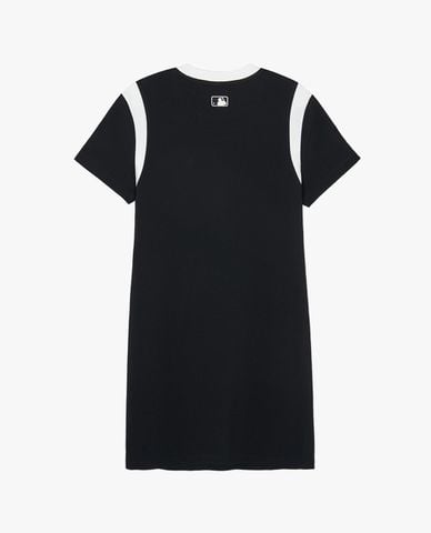  MLB - Đầm mini cổ tròn tay ngắn trẻ trung 