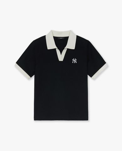  MLB - Áo polo nữ cổ bẻ tay ngắn Lapel 