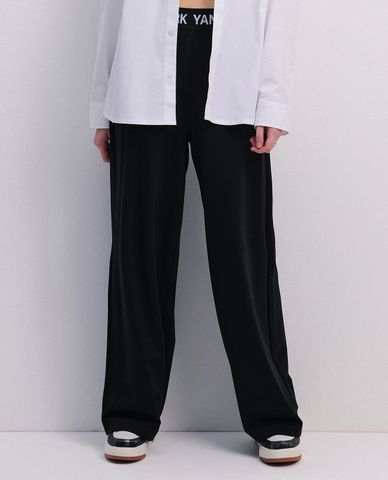  MLB - Quần ống rộng nữ lưng thun Basic Small Logo Banding 