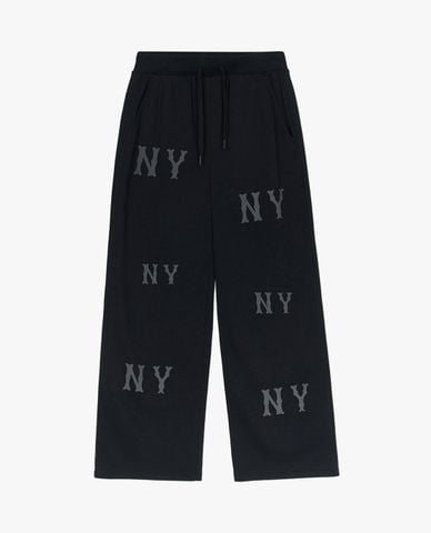  MLB - Quần dài nữ ống rộng lưng thun Megagram 