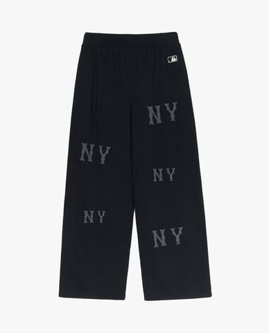  MLB - Quần dài nữ ống rộng lưng thun Megagram 