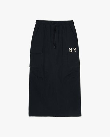  MLB - Chân váy chữ A midi phối túi hộp Cargo 