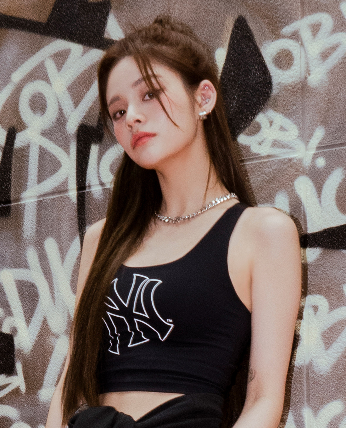 MLB - Áo bra thể thao nữ Basic Big Logo