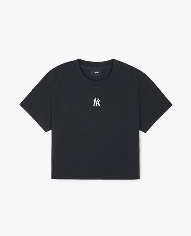  MLB - Áo croptop nữ cổ tròn tay ngắn Basic Small Logo 