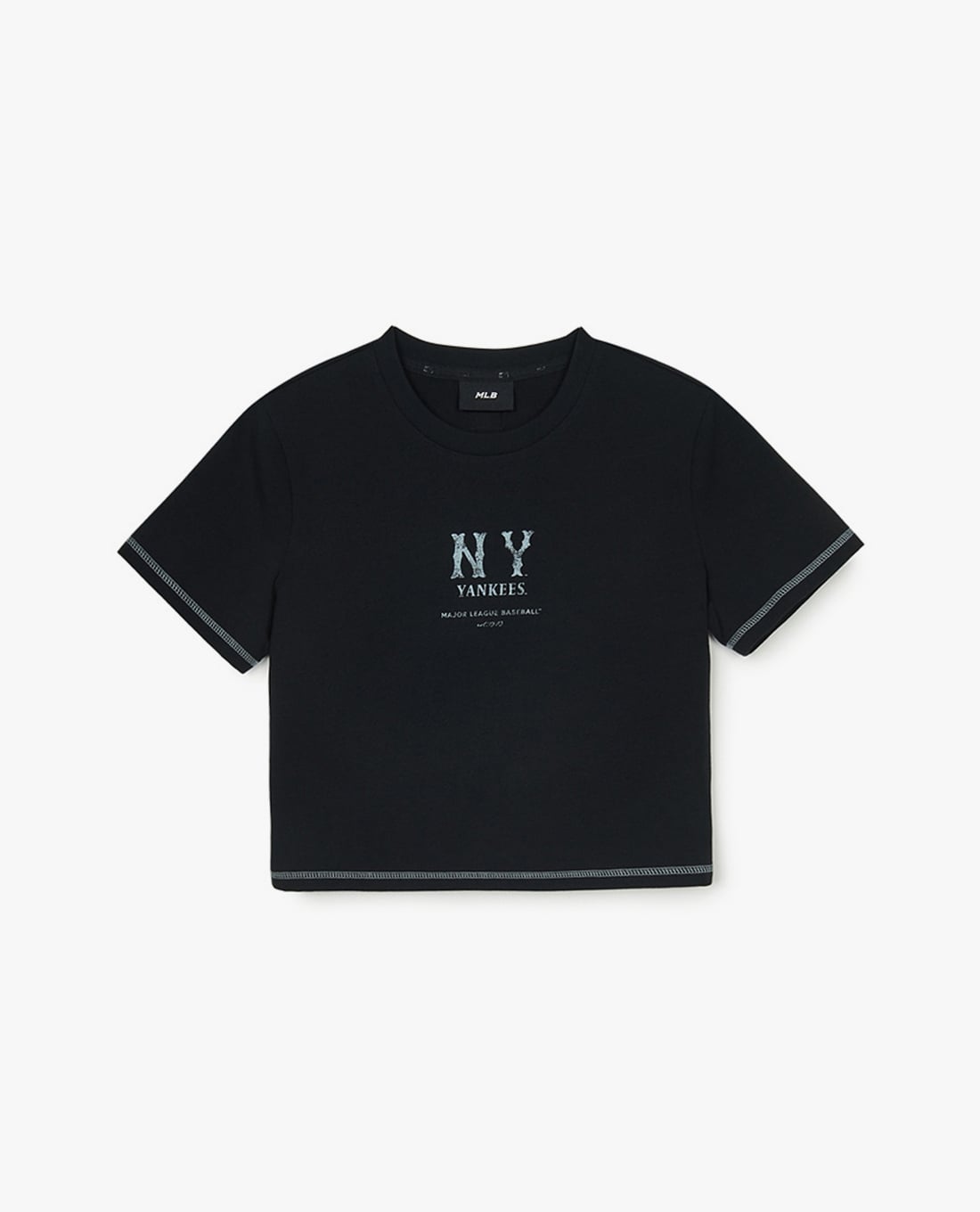 MLB - Áo croptop nữ cổ tròn tay ngắn Basic Coopers Logo