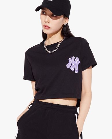  MLB - Áo thun phom suông ngắn tay Checkerboard Back Logo 