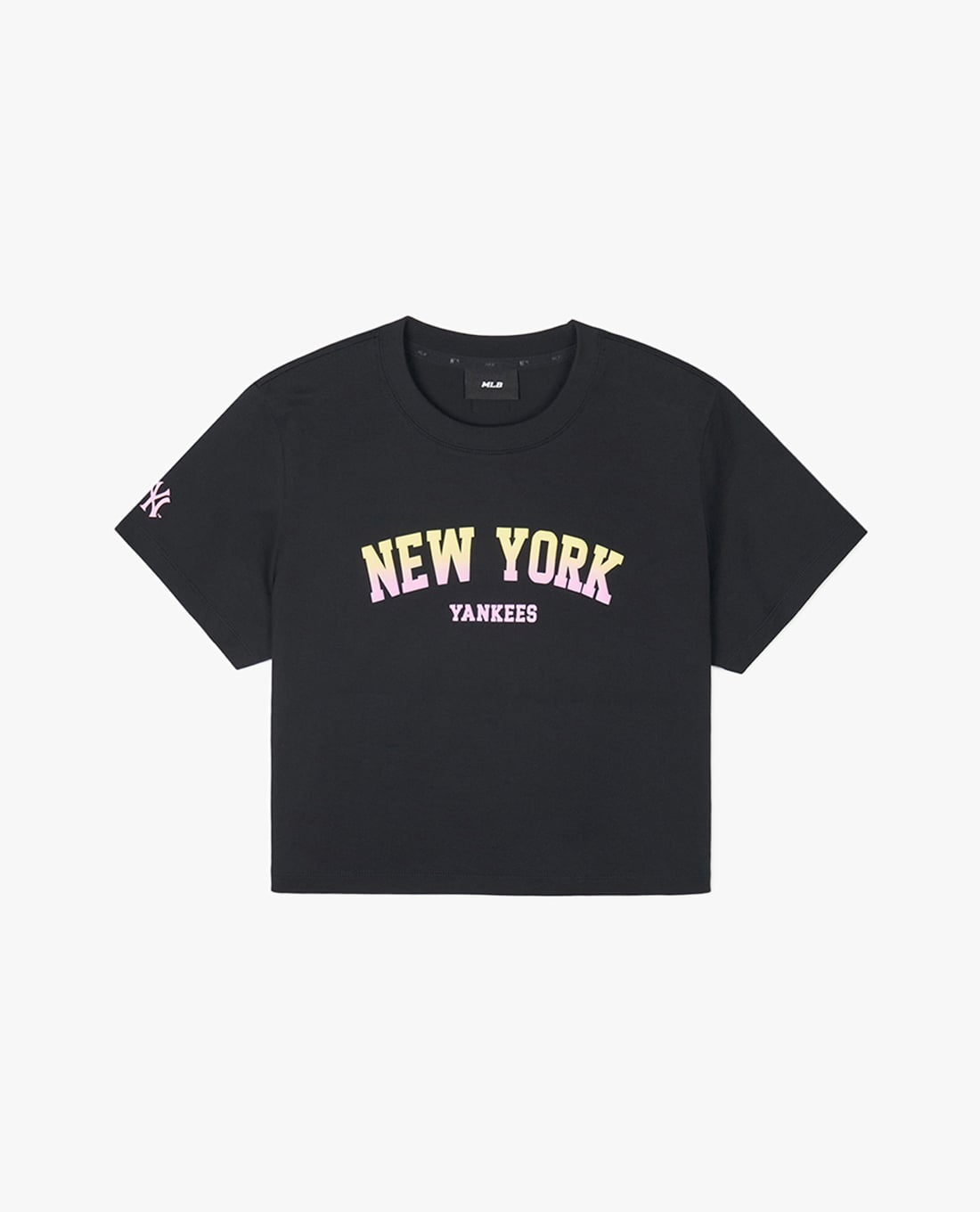 MLB - Áo croptop nữ cổ tròn tay ngắn Varsity