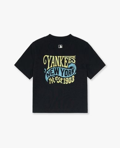  MLB - Áo croptop nữ cổ tròn tay ngắn Summer Vintage 