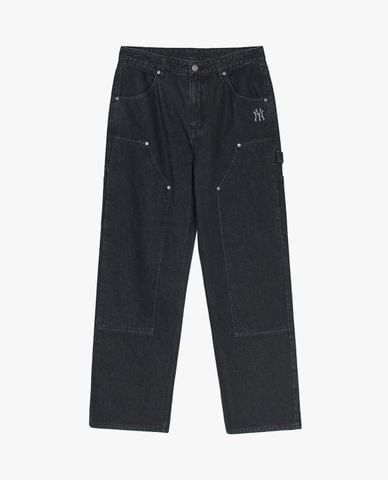  MLB - Quần jeans nam ống rộng Basic Small Logo 
