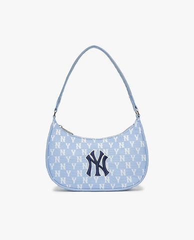  MLB - Túi đeo vai nữ chữ nhật Monogram Jacquard Hobo 