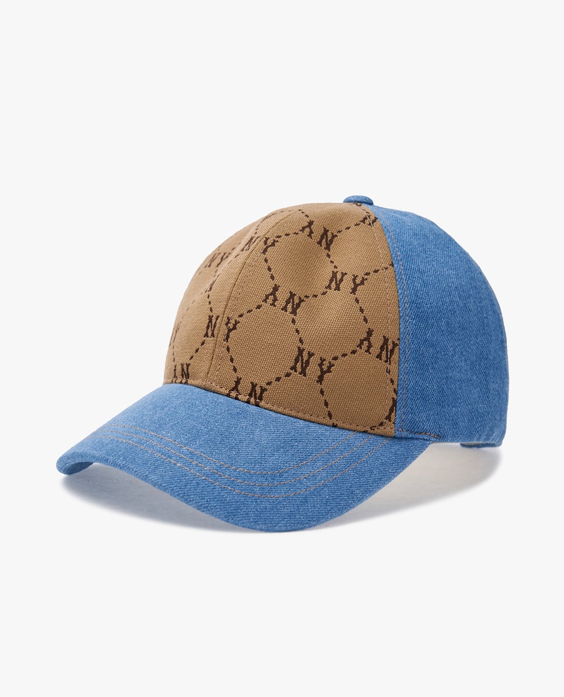 MLB - Nón bóng chày unisex Denim pha Jacquard Dia Monogram