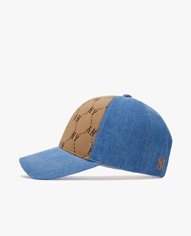  MLB - Nón bóng chày unisex Denim pha Jacquard Dia Monogram 
