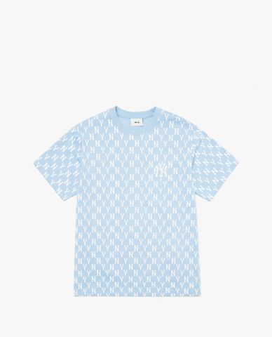  MLB - Áo thun unisex cổ tròn tay ngắn Basic Monogram 
