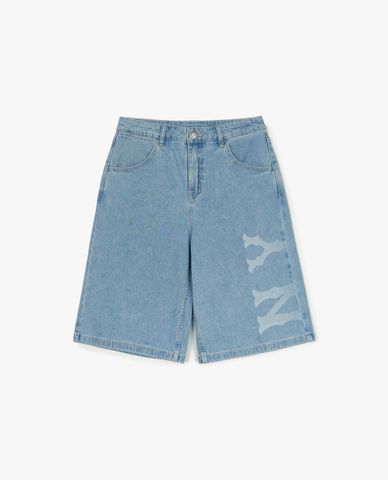  MLB - Quần short jeans nữ Basic Gradient Coopers 
