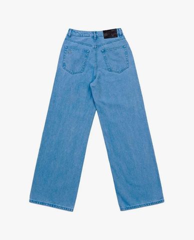  MLB - Quần jeans nữ ống rộng Basic Mega Logo 