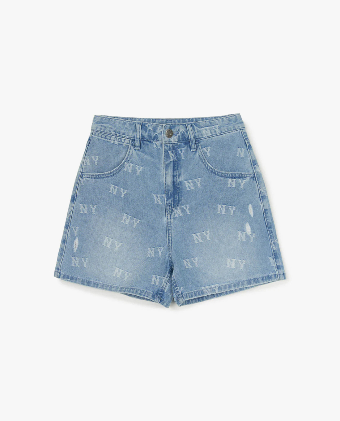 MLB - Quần shorts jeans nữ Classic Random Jacquard Monogram