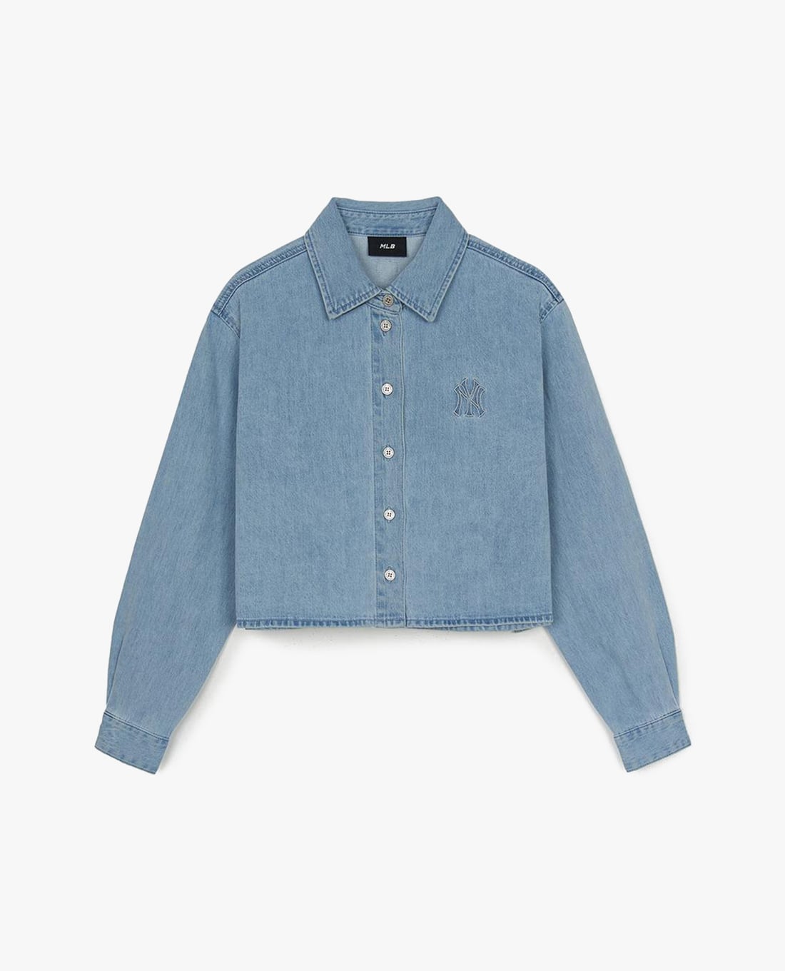 MLB - Áo khoác denim nữ cổ bẻ tay dài New York Yankees