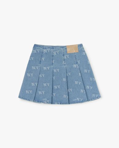  MLB - Chân váy denim mini Classic Random Jacquard Monogram 