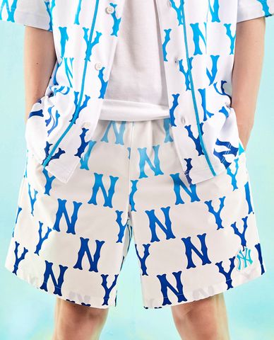  MLB - Quần shorts bơi nam lưng thun Gradation Monogram 