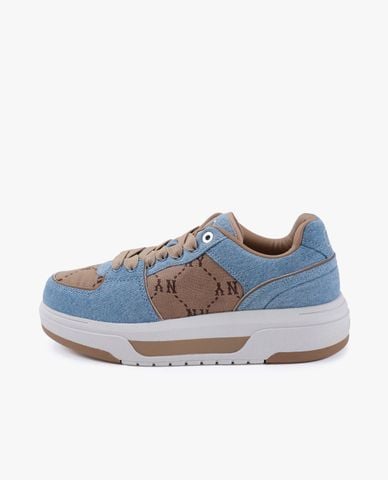  MLB - Giày sneakers unisex cổ thấp Chunky Liner Denim Monogram 