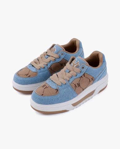  MLB - Giày sneakers unisex cổ thấp Chunky Liner Denim Monogram 