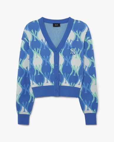  MLB - Áo khoác cardigan nữ Argyle Monogram 