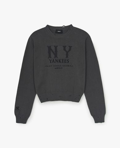  MLB - Áo dệt kim nữ cổ tròn tay dài Basic Vintage Coopers 