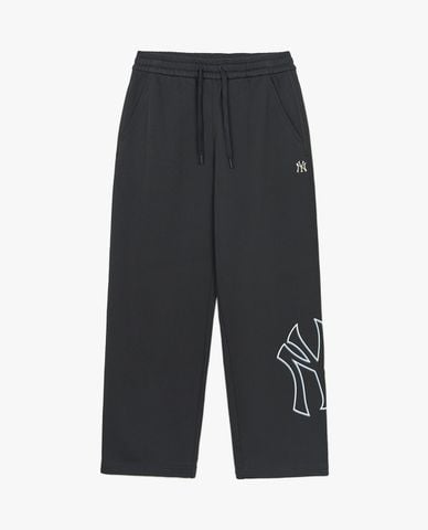  MLB - Quần dài unisex ống rộng lưng thun Basic Megalogo 