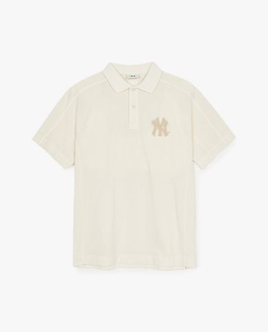  MLB - Áo polo unisex Basic Washing Over Fit 