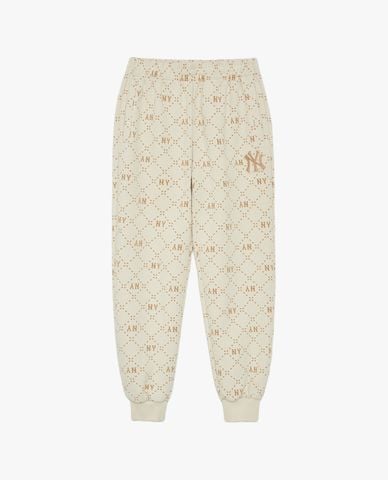  MLB - Quần jogger unisex lưng thun Diamond Monogram Jacquard 