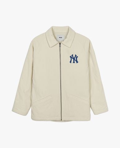  MLB - Áo khoác sơ mi unisex cổ bẻ tay dài Varsity 