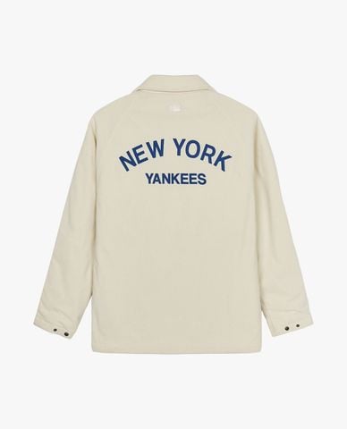  MLB - Áo khoác sơ mi unisex cổ bẻ tay dài Varsity 