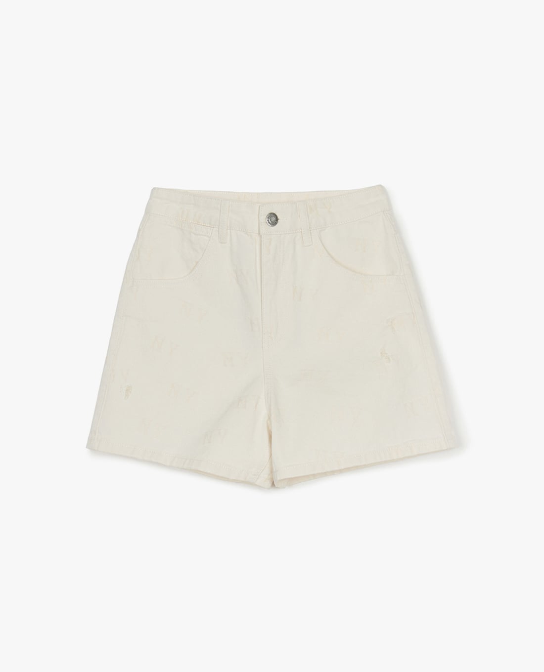 MLB - Quần shorts jeans nữ Classic Random Jacquard Monogram